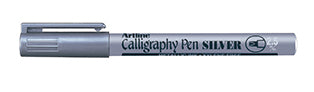 Artline Silver Calligraphy Marker Metallic Ek993