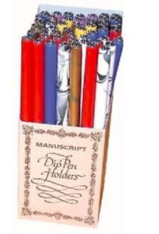 Manuscript Dip Pen Holder 48 Assorted Display Dpph170Ass