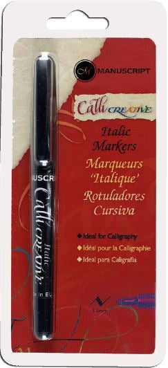 Manuscript Italic Marker 3.6 mm Broad Black Mm62081
