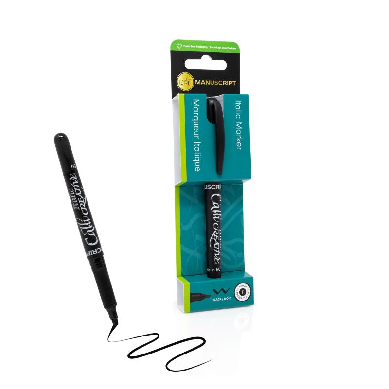 Manuscript Italic Marker 1.4 mm Fine Black Mm60081