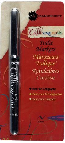 Manuscript Italic Marker 2.5 mm Medium Black Mm61081