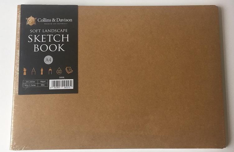 C&D A4 Landscape Soft Sketch Book 20 Sheets White Paper