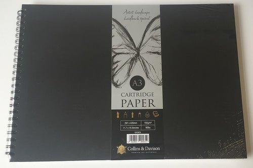 A3 Landscape Artist Hardback Spiral Sketch Book