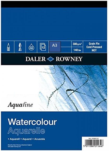 DALER-ROWNEY Aquafine Wc Texture Pad A3 300G 12Sh
