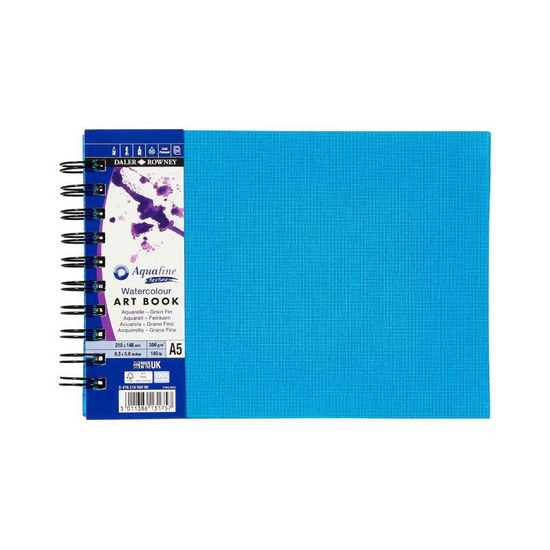 DALER-ROWNEY Aquafine Wc Linen Wb Artbook A5 Landscape Turquoise 300G 20Sh