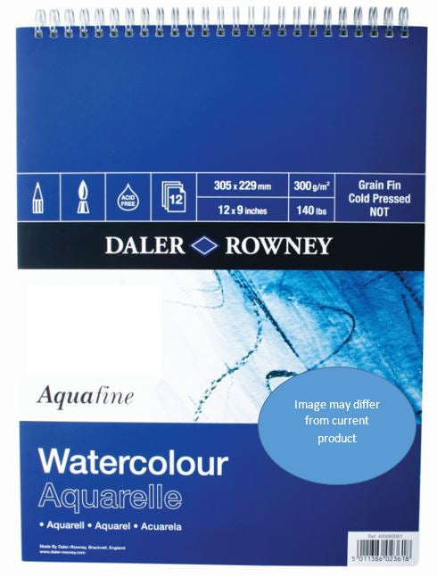 DALER-ROWNEY Aquafine Wc Texture Spiral 12X9" 300G 12Sh