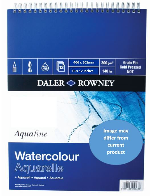 DALER-ROWNEY Aquafine Wc Texture Spiral 16X12" 300G 12Sh