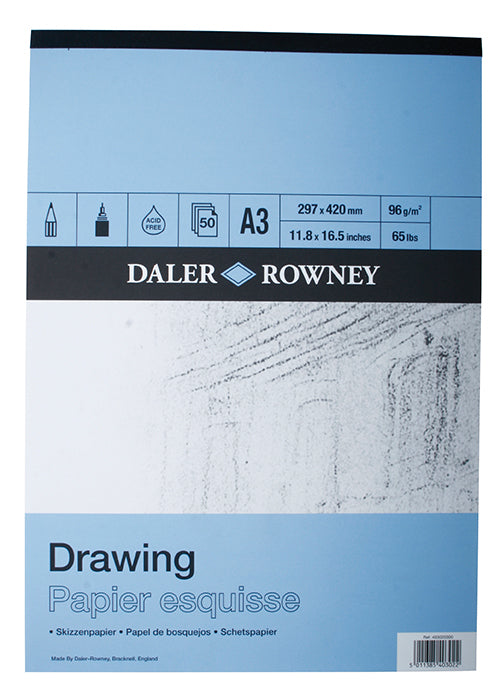 DALER-ROWNEY Smooth Drawing Pad A3 96G 50Sh