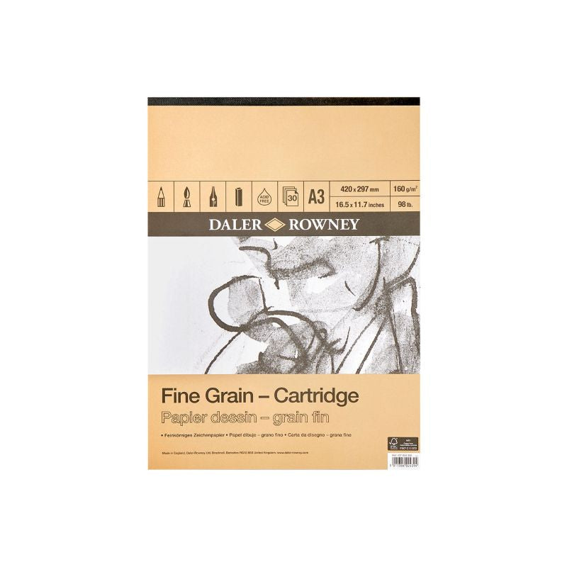 DALER-ROWNEY Fine Grain Cartridge Pad A3 160G 30Sh