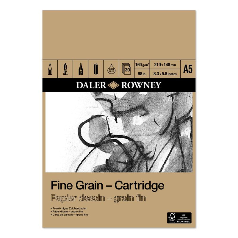 DALER-ROWNEY Fine Grain Cartridge Pad A5 160G 30Sh