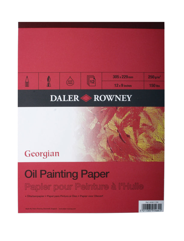 DALER-ROWNEY Georgian Oil Pad 14X10" 290G 12Sh