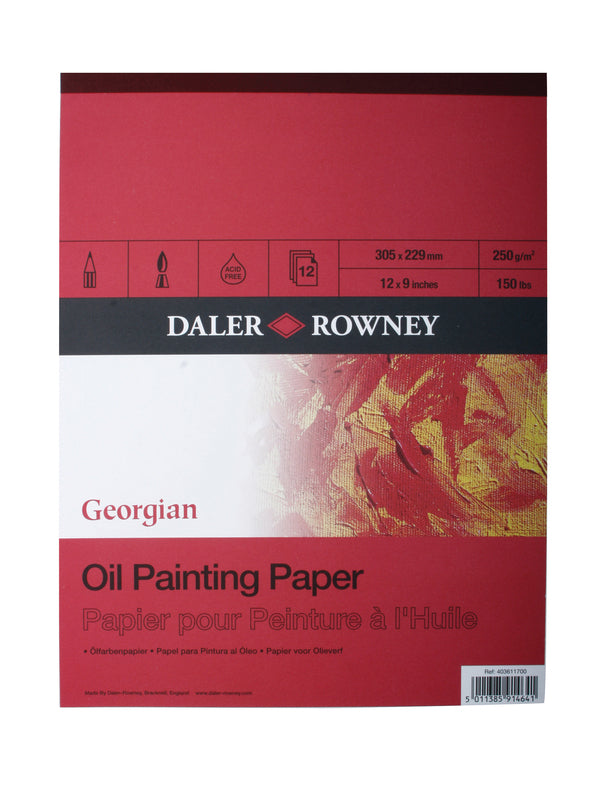 DALER-ROWNEY Georgian Oil Pad 16X12" 290G 12Sh
