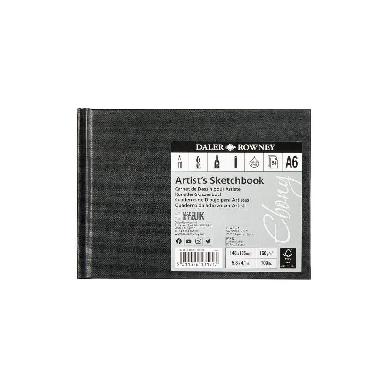 DALER-ROWNEY Ebony Hb A6 Landscape 160G 54Sh