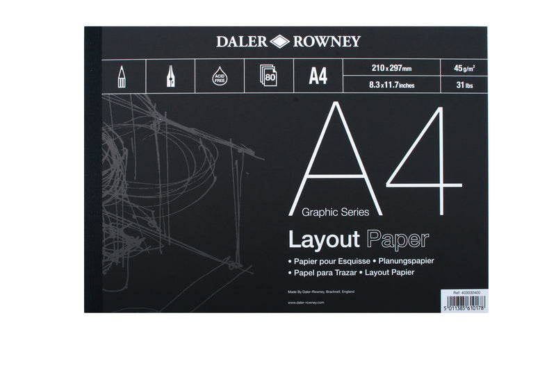 DALER-ROWNEY Graphic Series Layout Pad A3 45G 80Sh