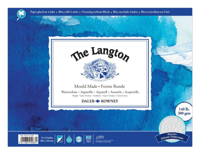 DALER-ROWNEY Langton Wc Rough Block 12X9" 300G 12Sh