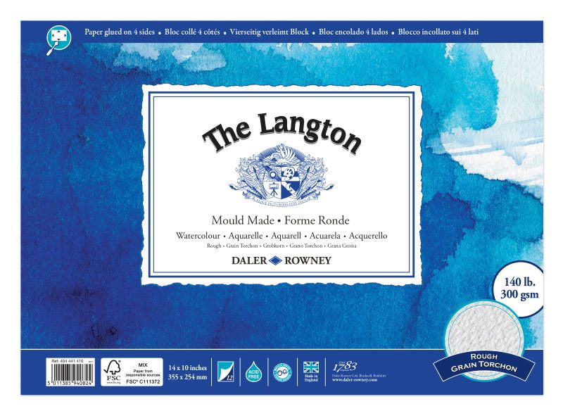 DALER-ROWNEY Langton Wc Rough Block 14X10" 300G 12Sh
