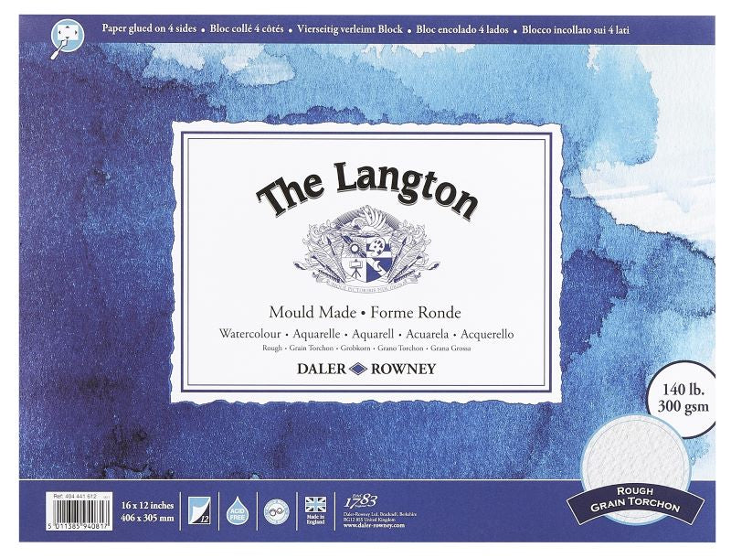 DALER-ROWNEY Langton Wc Rough Block 16X12" 300G 12Sh