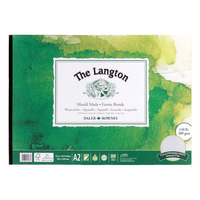 DALER-ROWNEY Langton Wc Cold Pressed Pad A2 300G 12Sh