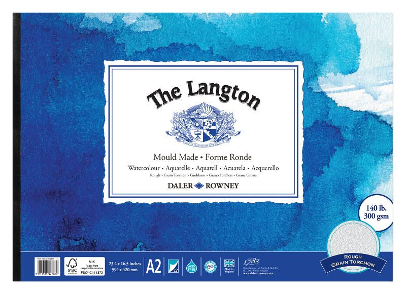 DALER-ROWNEY Langton Wc Rough Pad A2 300G 12Sh