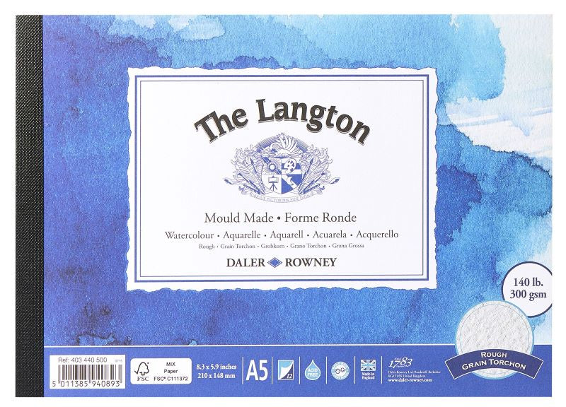 DALER-ROWNEY Langton Wc Rough Pad A5 300G 12Sh
