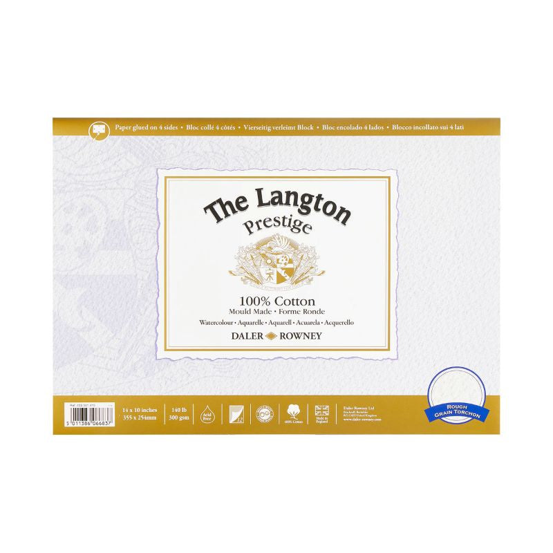 DALER-ROWNEY Langton Prestige Wc Rough Block 14X10" 300G 12Sh