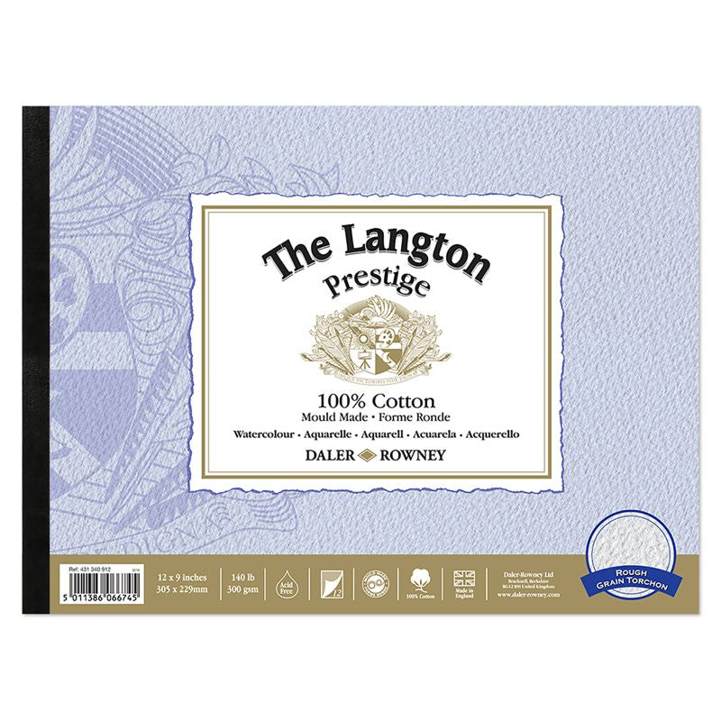 DALER-ROWNEY Langton Prestige Wc Rough Pad 12X9" 300G 12Sh