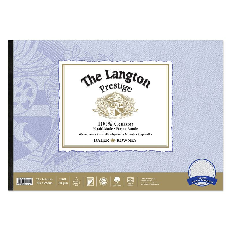 DALER-ROWNEY Langton Prestige Wc Rough Pad 20X14" 300G 12Sh