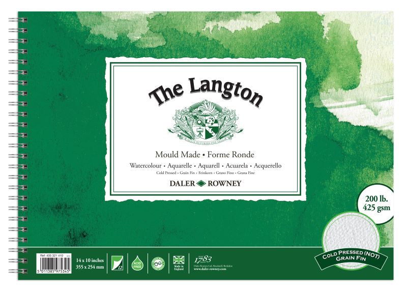 DALER-ROWNEY Langton Wc Cold Pressed Spiral 14X10" 425G 12Sh