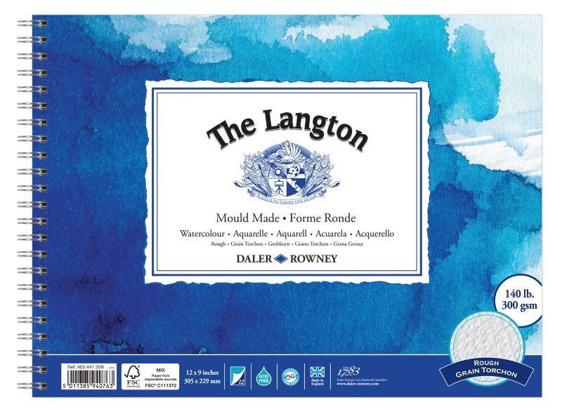 DALER-ROWNEY Langton Wc Rough Spiral 12X9" 300G 12Sh