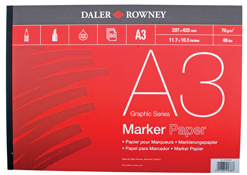 DALER-ROWNEY Graphic Series Marker Pad A3 70G 50Sh