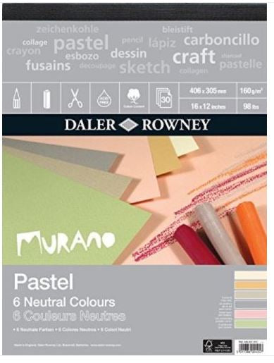 DALER-ROWNEY Murano Pastel Pad Neutral Colours - 16" X 12" D438031612