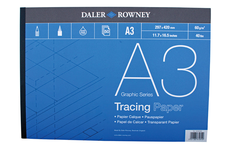 DALER-ROWNEY Graphic Series Tracing Pad A3 60G 50Sh