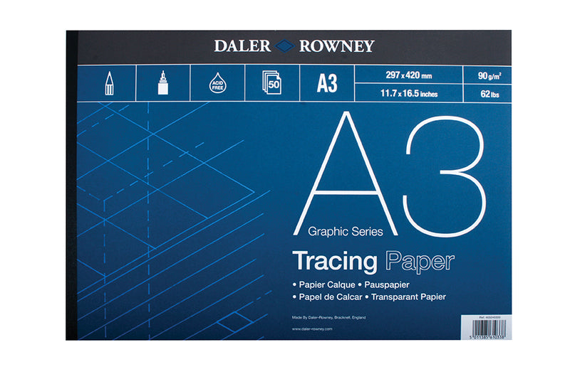 DALER-ROWNEY Graphic Series Tracing Pad A3 90G 50Sh