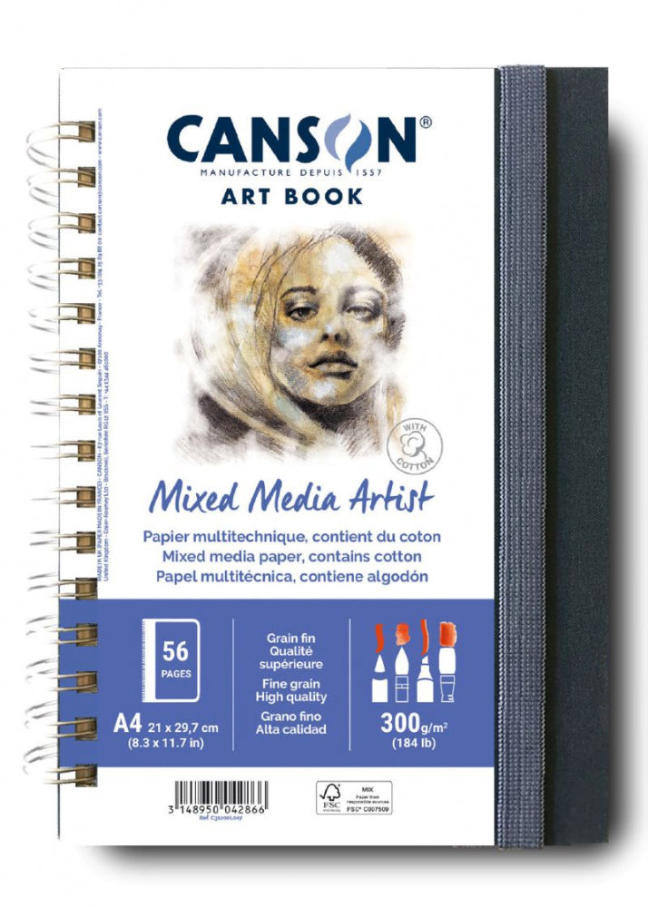 CANSON Art Book Wb Mixed Media Artist Portrait A4 300G 28Sh