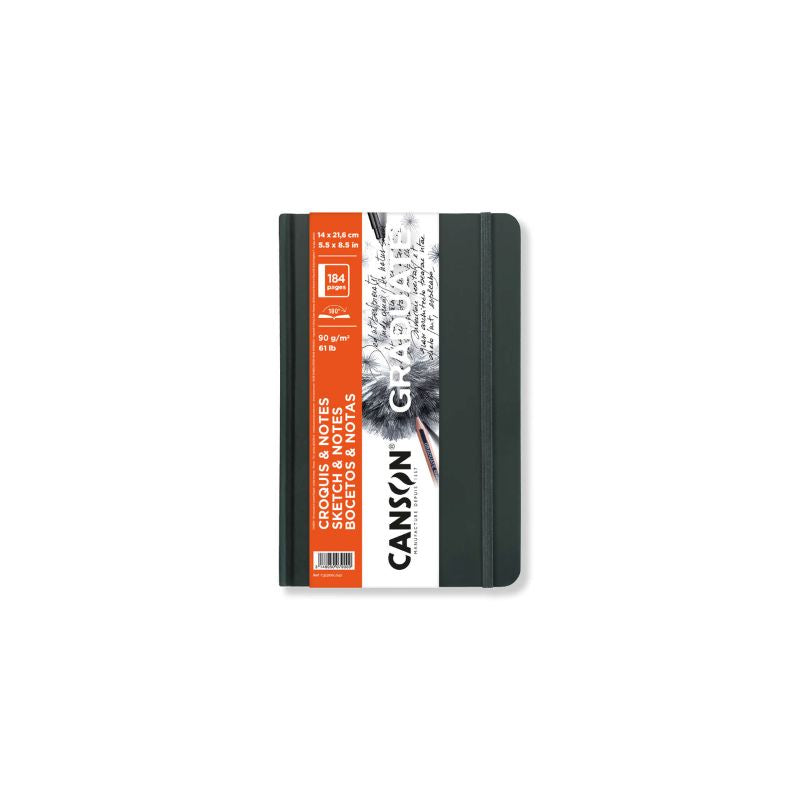 CANSON Graduate Hb Book Sketch & Notes Dark Grey 92Sh 90G 14.X21.6