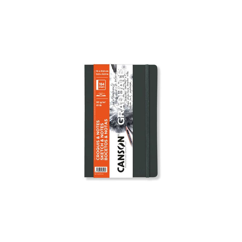 CANSON Graduate Sb Book Sketch & Notes Dark Grey 92Sh 90G 14.X21.6