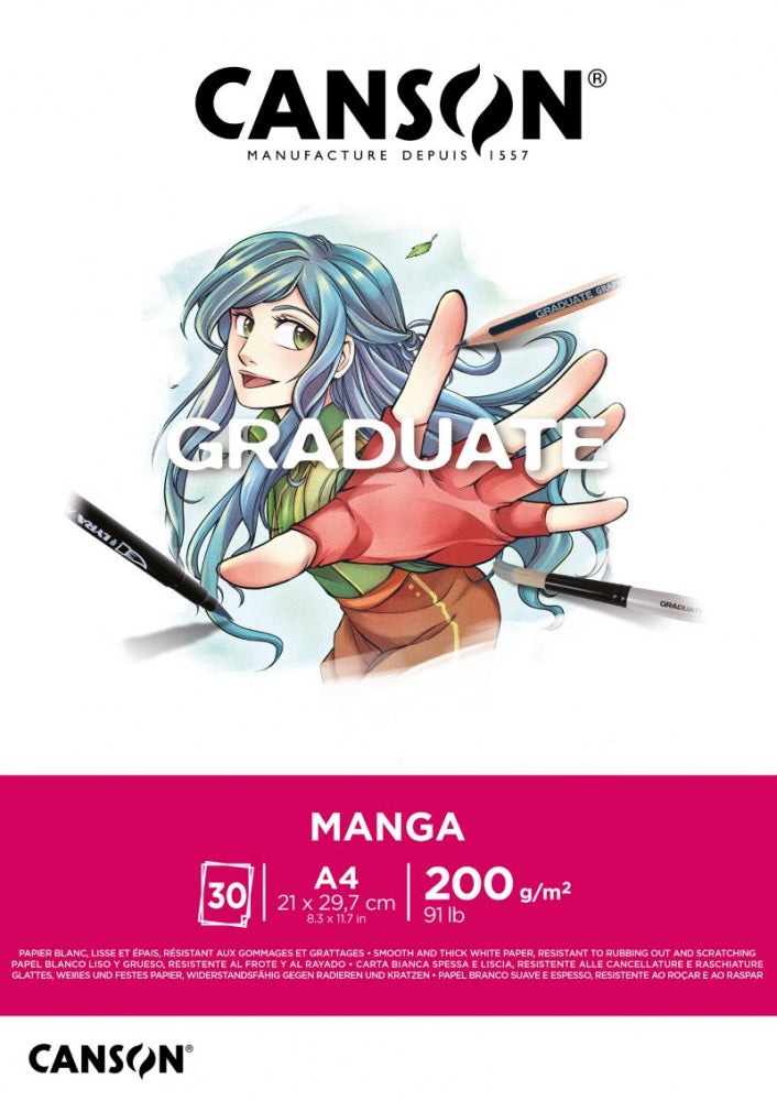 CANSON Graduate Manga Pad A4 200G 30Sh