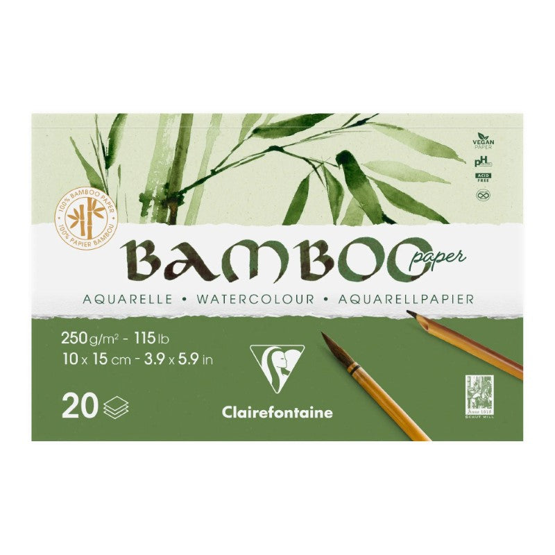Clairefontaine Glued Pad 250G 10X15 cm 20Sh Bamboo 975911C