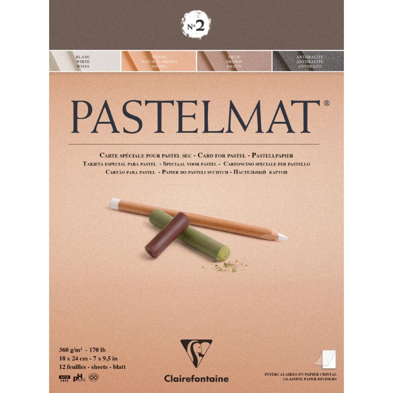 Clairefontaine No 2 Pastelmat Pad 18X24 cm 12Sh 360G 96005C
