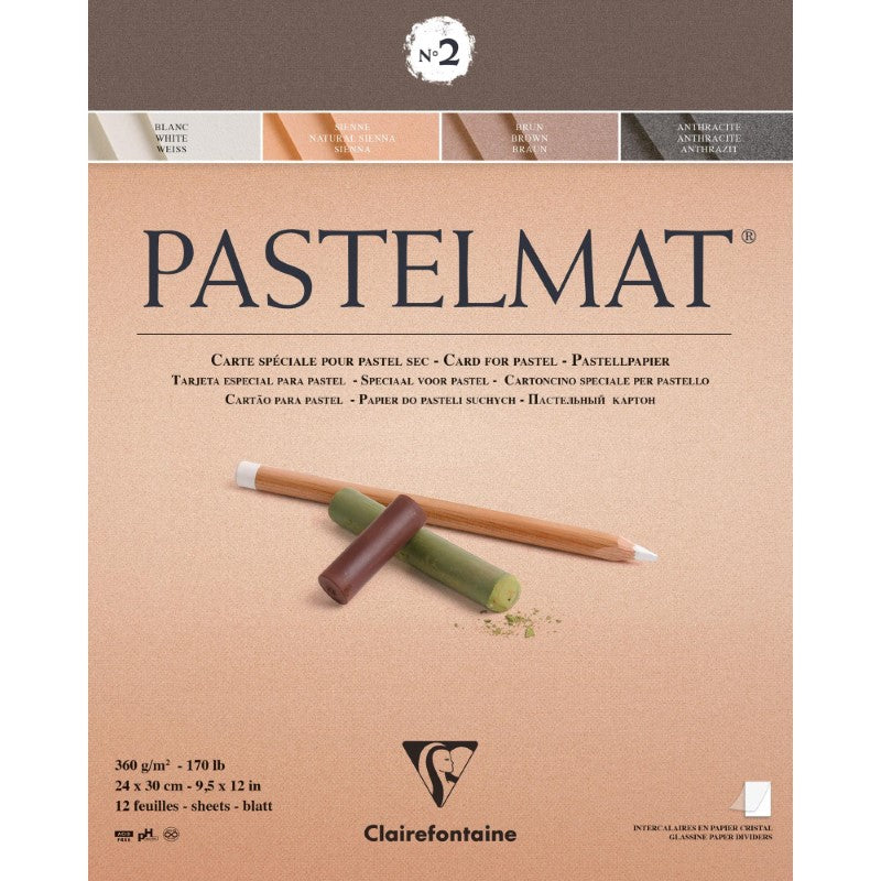 Clairefontaine No 2 Pastelmat Pad 24X30 cm 12Sh 360G 96007C