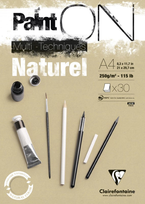 Clairefontaine Painton Natural Pad A3 250G 30Sh 96540C