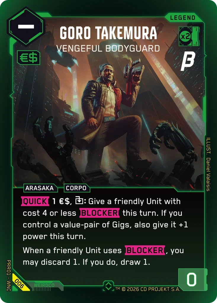 Goro Takemura: Vengeful Bodyguard — Pre-Release Beta / 006 / Rare