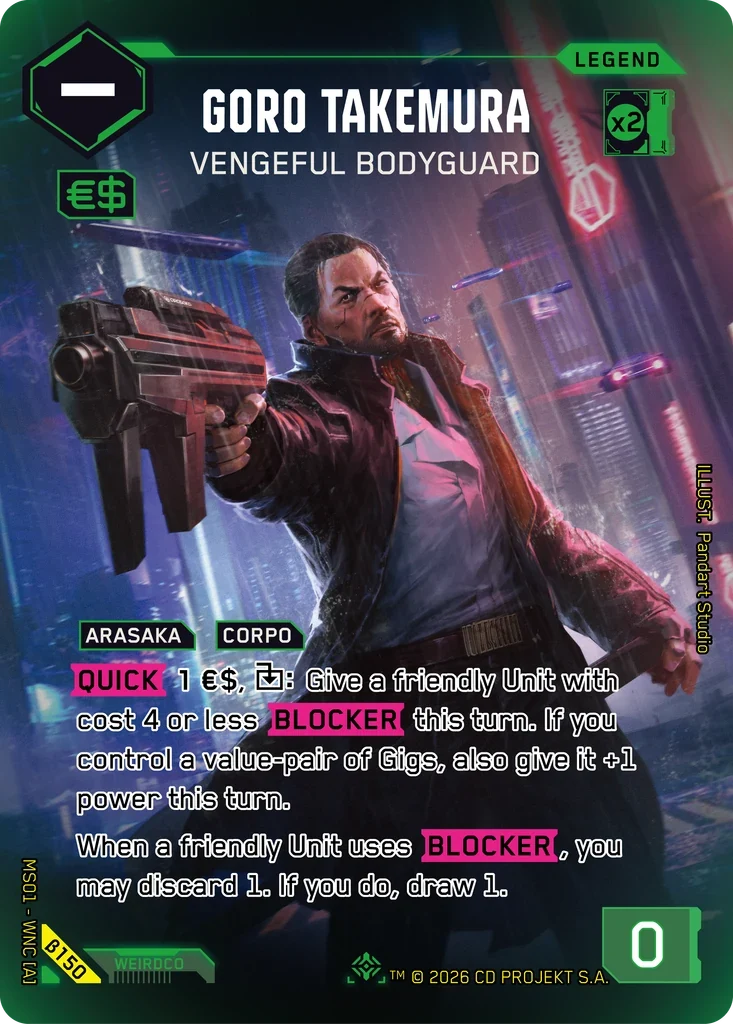 Goro Takemura: Vengeful Bodyguard — Welcome to Night City — Beta / β150 / Iconic Legend