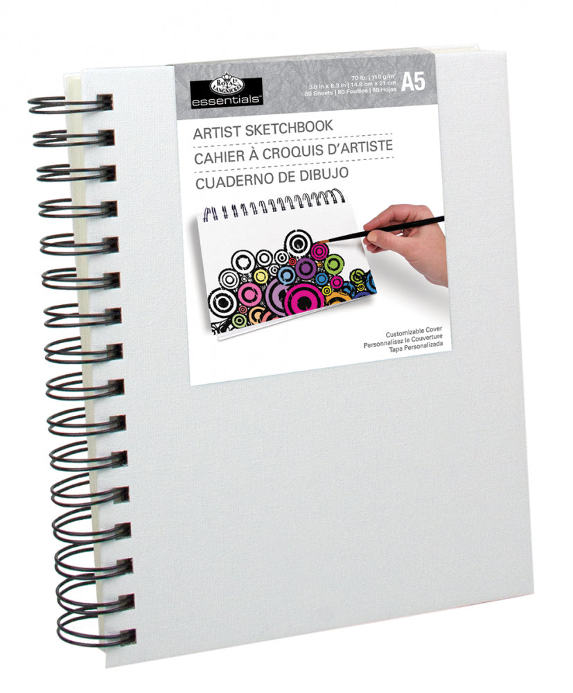 Royal & Langnickel A5 Canvas Cover Sketch Book Rcsb-A5