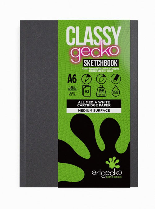 A6 Casebound Classy Hardback Gecko Sketchbook Gec700