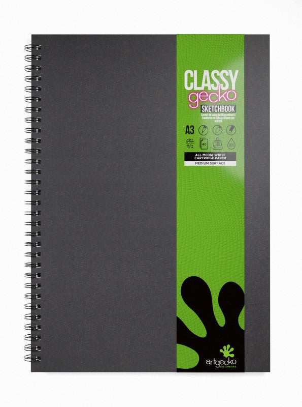 A3 Spiral Classy Hardback Gecko Sketchbook Gec104