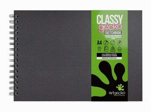 A4 Landscape Spiral Classy Hardback Sketchbook Gec103