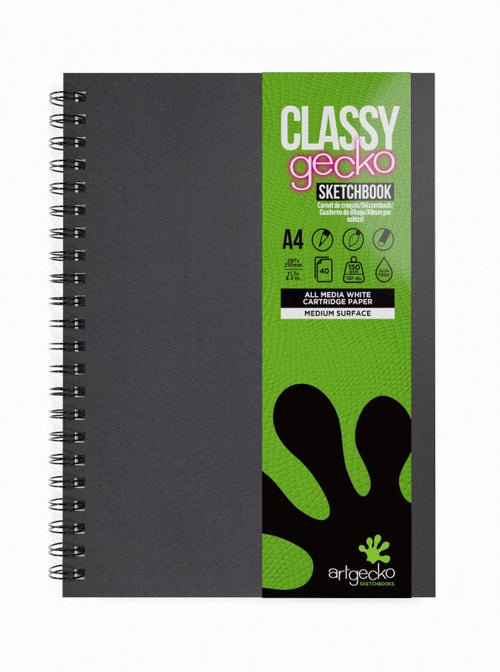 A4 Spiral Classy Hardback Gecko Sketchbook Gec102