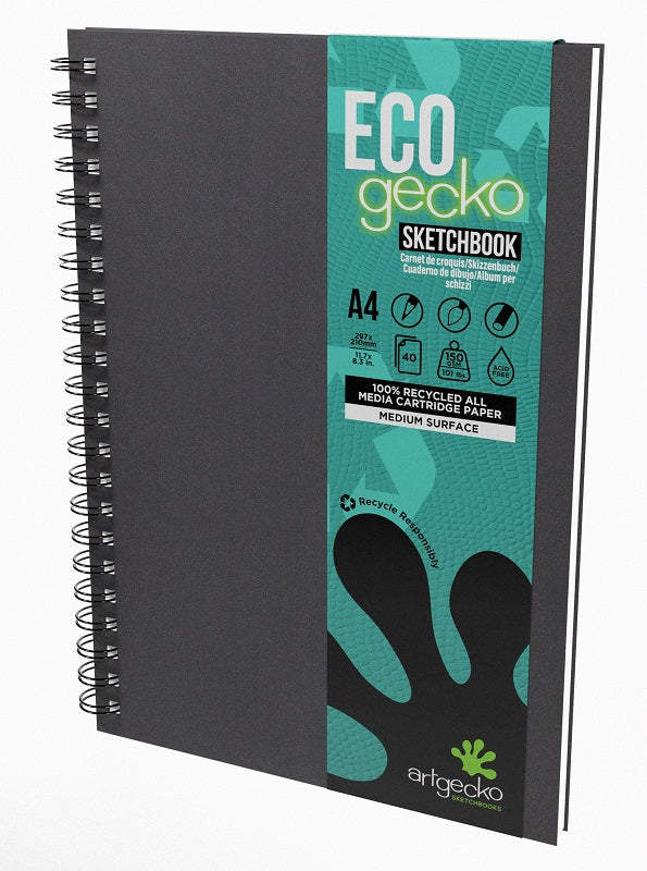 Artgecko A4 Portrait Eco Sketchbook 100% Recycled