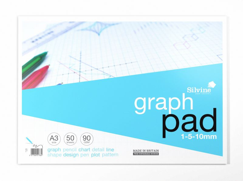 Silvine Graph Pad A3 1/5/10 mm A3Gp